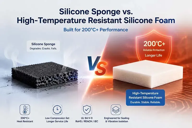 Silicone Sponge vs High-Temperature Resistant Silicone Foam (200℃+)